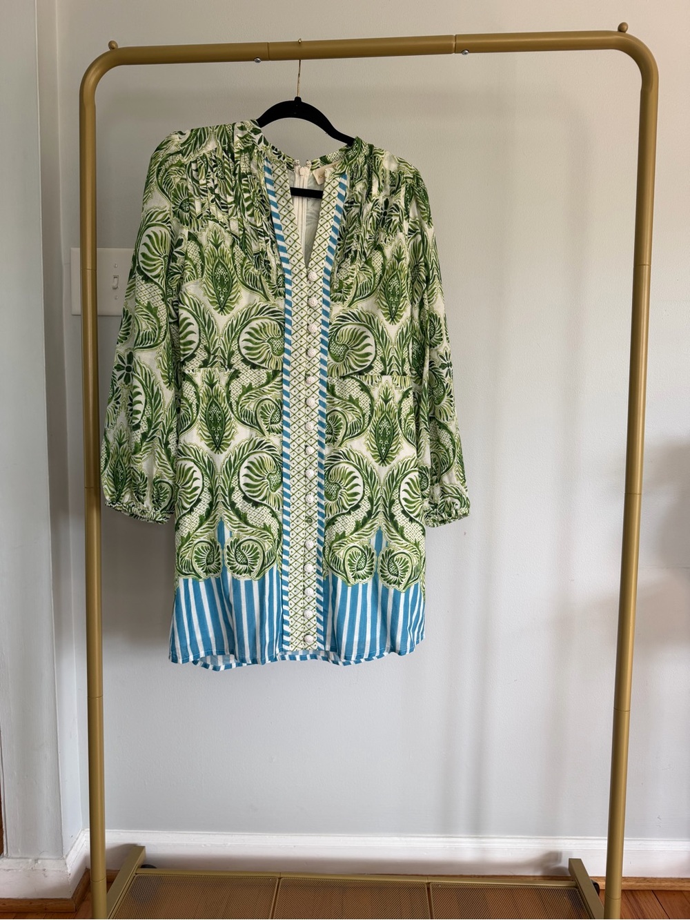 Green & Blue Printed Women’s Tunic Dress